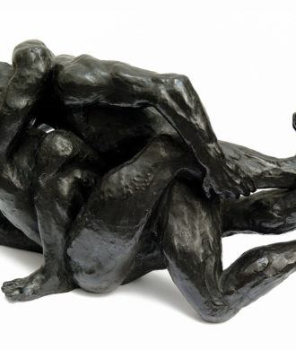 René Iché, Étude de lutteurs à terre ou Étude pour Jacob et l’Ange, vers 1945, Bronze, exposition L'Art en Lutte, La Piscine, Roubaix, France, 2023, Boombartstic Art Magazine