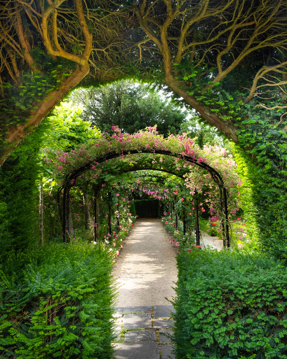 Musée van Buuren, Bruxelles, vue des jardins, Pergola, (c) photo Michael Binkin, Boombartstic Art Magazine