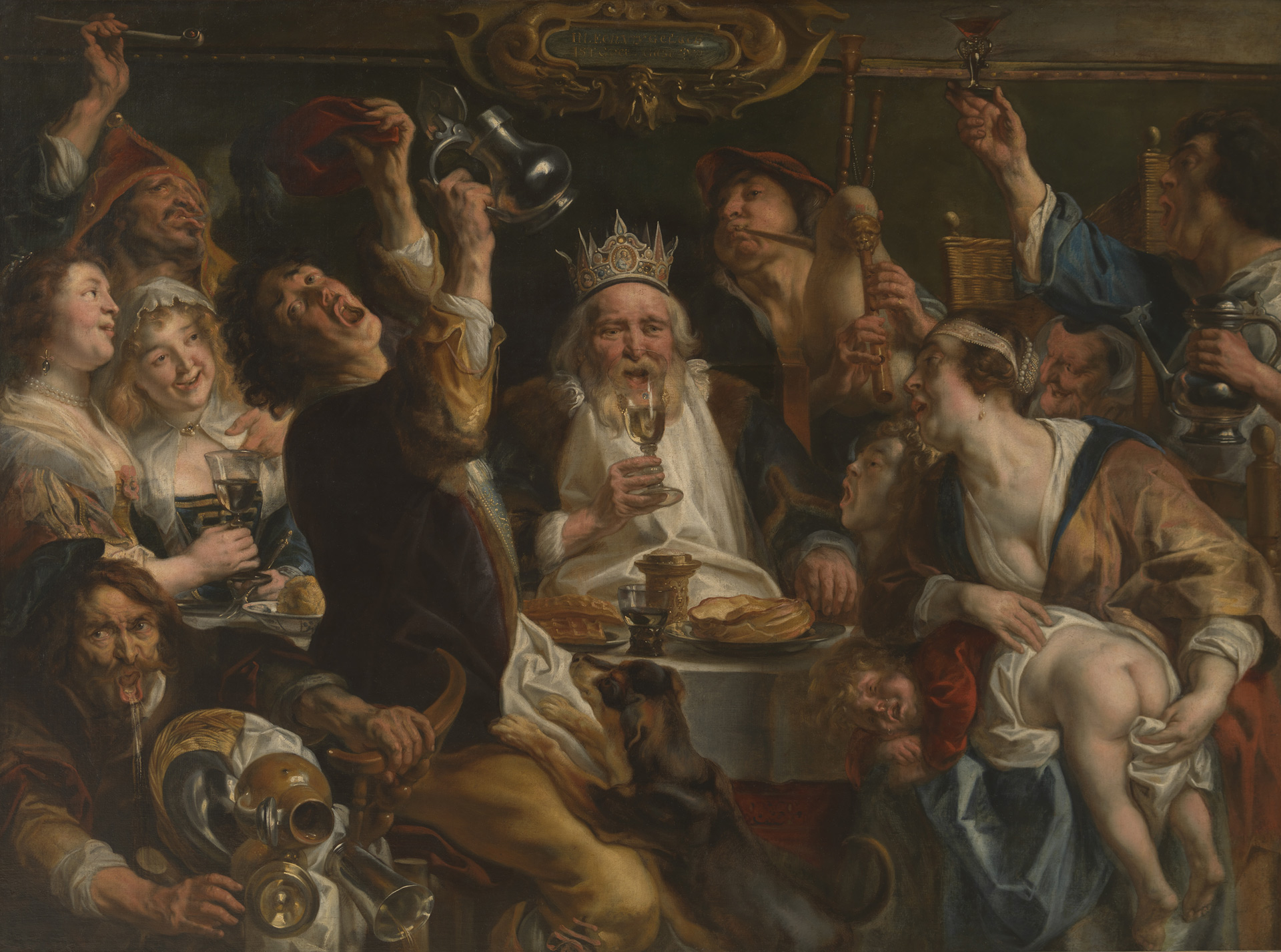 Jacque Jordaens, Le Roi boit, collections Musées Royaux des Beaux-Arts de Belgique, Bruxelles, exposition Fêtes et Célébrations flamandes, Palais des Beaux-Arts, Lille, Festival Fiesta, (c) Musées Royaux des Beaux-Arts de Belgique, Bruxelles, (c) phot J. Geleyns Art Photography, Boombartstic Art Magazine