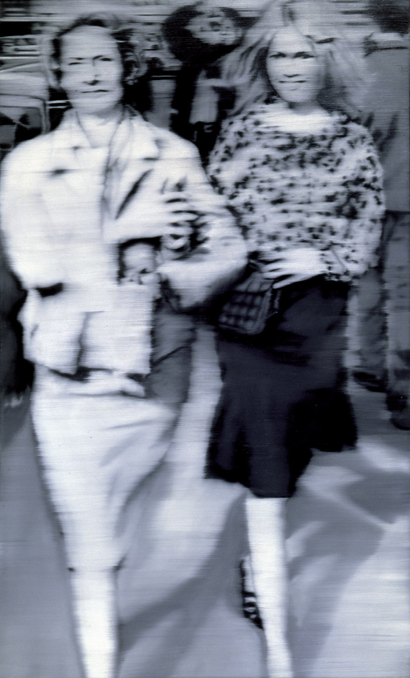 Gerhard Richter, Mère et Fille, 1965, huile sur toile, 180 x 110 cm, collections LUDWIGGALERIE Schloss Oberhausen, exposition 21 x 21 die Ruhrkunstmuseen, Villa Hügel, Essen, 2025, (c) Gerhard Richter, Boombartstic Art Magazine