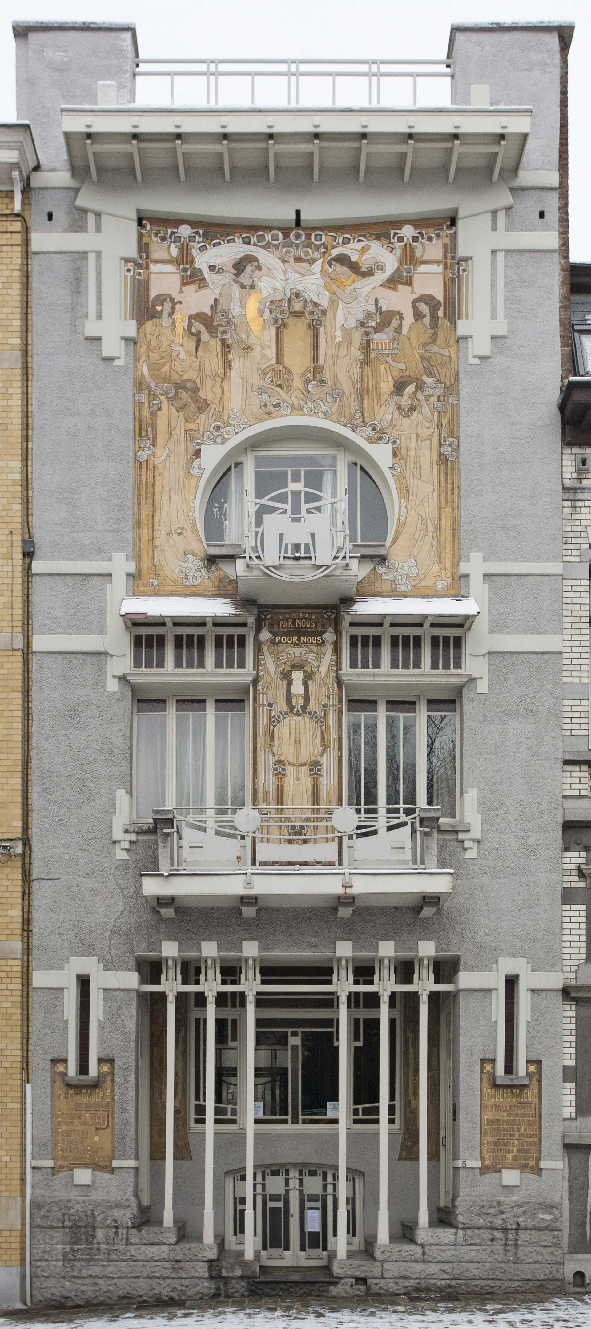 Vestalia 2025, façade la Maison Cauchie, Bruxelles, (c) photo Maison Cauchie, Boombartstic Art Magazine
