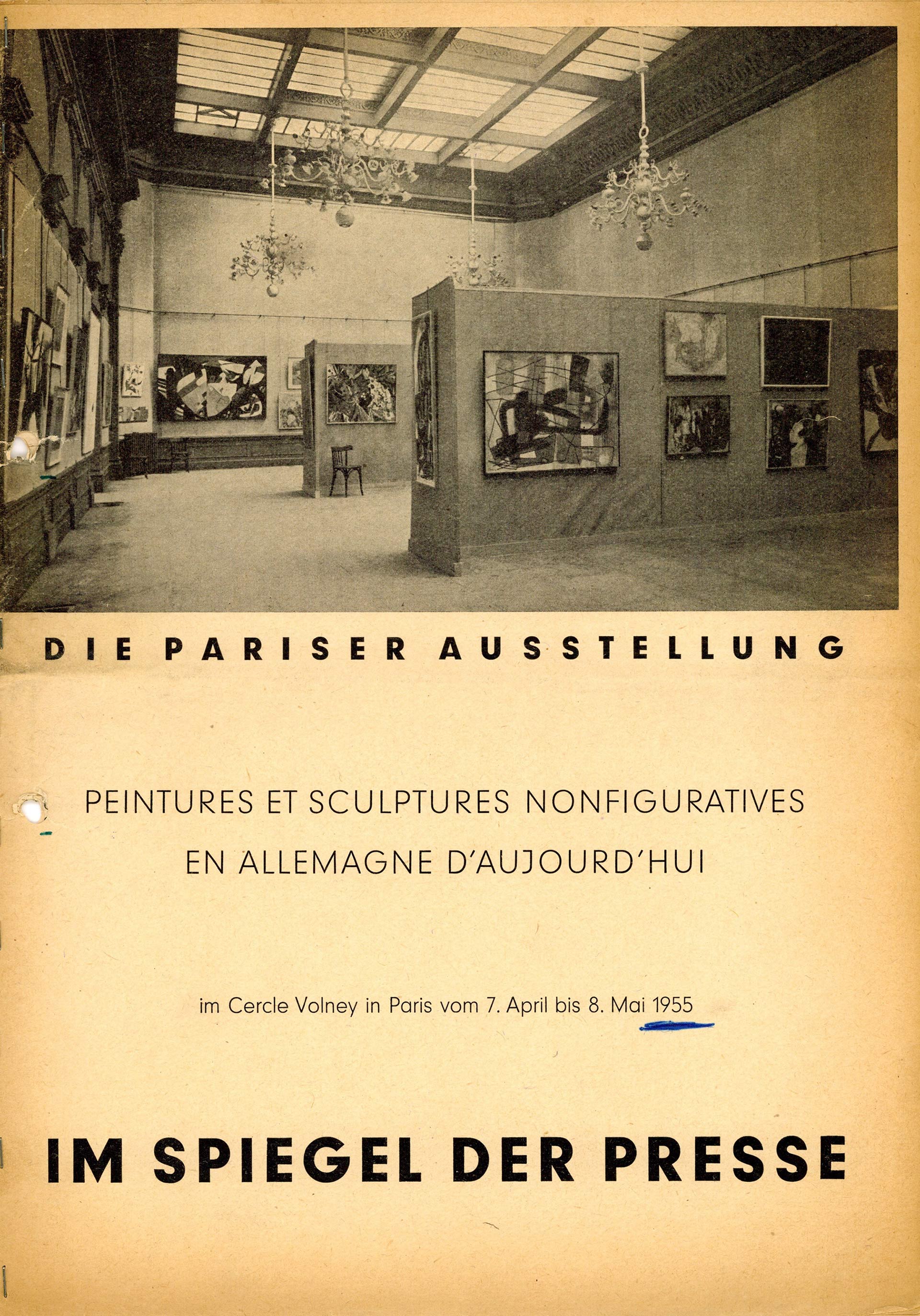 L'exposition de Paris dans le miroir de la presse, 1955, Archives du musée Emil Schumacher, exposition Paris 1955, Les Abstractionnistes allemands au Centre du Modernisme, musée Emil Schumacher, Hagen 2025, Boombartstic Art Magazine