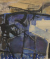 Emil Schumacher, Deux points jaunes à droite, huile sur toile, 60 x 80 cm, exposition Paris 1955, Les Abstractionnistes allemands au Centre du Modernisme, Musée Emil Schumacher, Hagen, 2025, (c) VG Bild-Kunst, Bonn, (c) photo Joachim Schwingel, Hagen, Boombartstic Art Magazine