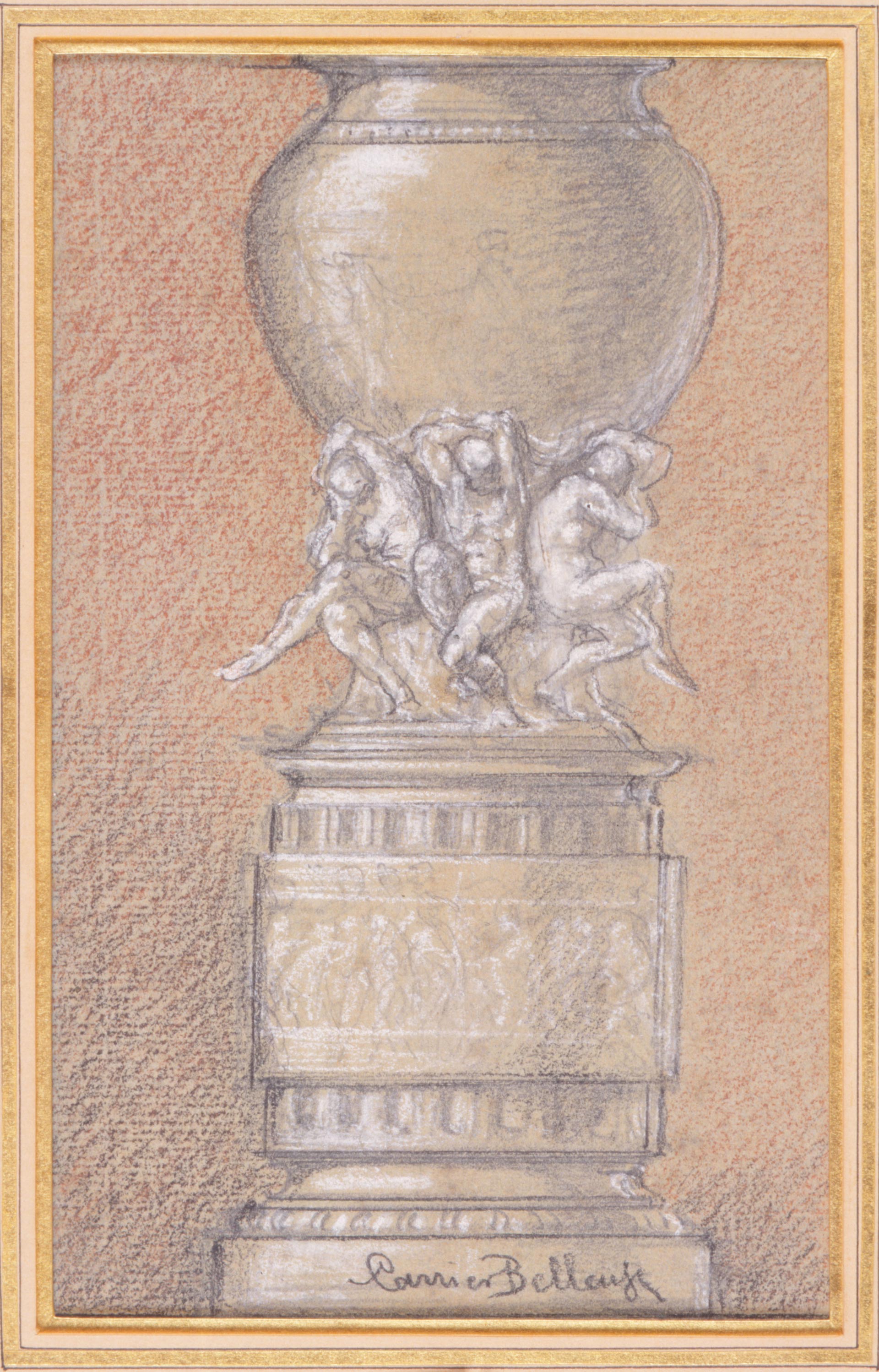 Albert-Ernest Carrier-Belleuse, Les Titans, vers 1875-1878, mine de plomb, crayon, sanguine avec rehaut de craie blanche , Parcours Auguste Rodin, Musée des Beaux-Arts, Calais, (c)Musée des Beaux-arts de Calais - F. Kleinefenn, Boombartstic Art Magazine