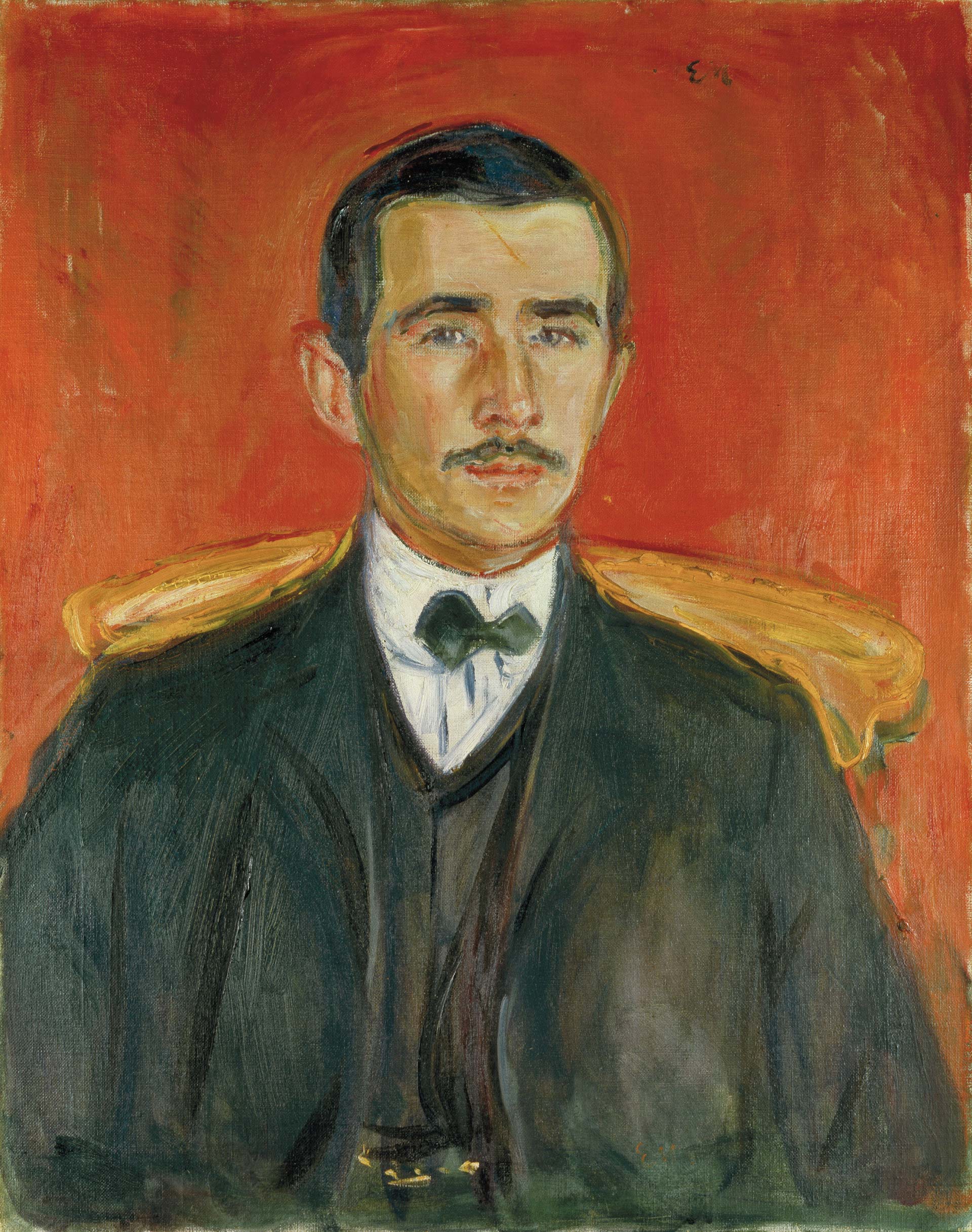 Edvard Munch (1863-1944) portrait d'Herbert Esche, 1905, huile sur toile, collection Kunsthaus Zürich, prêté par Herbert Eugen, Fondation Esche, 1997, exposition Edvard Munch, Angst, Kunstsammlungen Chemnitz, Allemagne, Chemnitz 2025, Capitale européenne de la Culture, (c) photo Kunsthaus Zürich - Peter Schälchli, Boombartstic Art Magazine