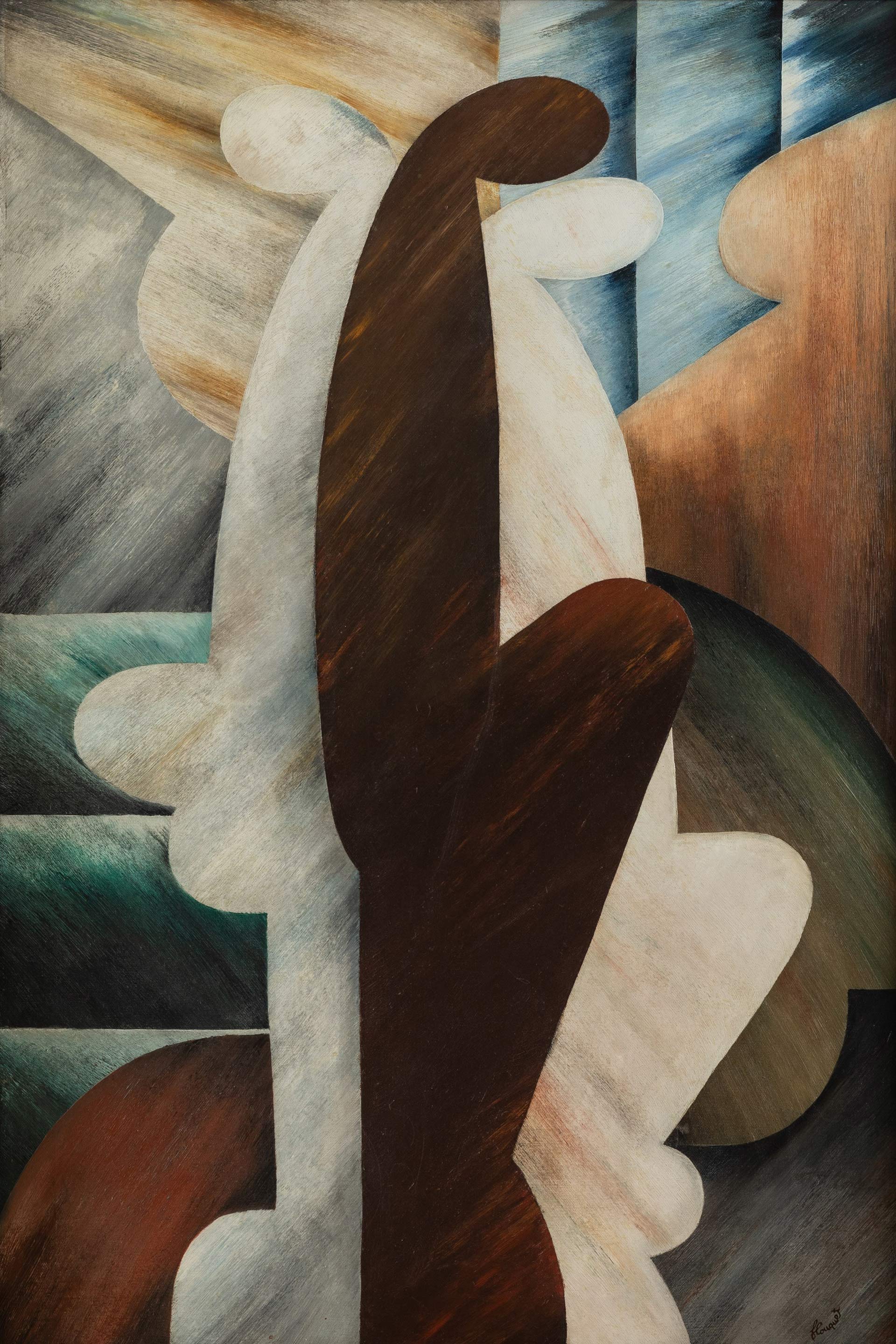 BRAFA 2026, Virginie Devillez Beaux-Arts, Pierre-Louis Flouquet (Paris 1900-1967 Bruxelles), Féminités, vers 1923-1925, Huile sur toile, 125 x 87 cm, Signé en bas à droite Flouquet, (c) photo Virginie Devillez Beaux-Arts, Boombartstic Art Magazine