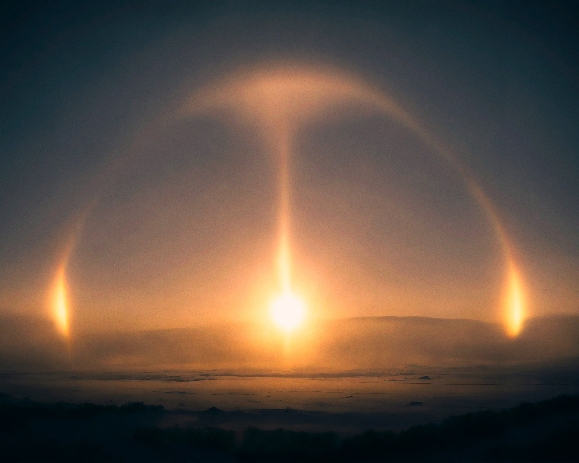 Philippe Braquenier, Three Suns Effect in Antartica (Observation), exposition Earth Not a Globe, Espace Contretype, Bruxelles, 2026, (c) Philippe Braquenier, Boombartstic Art Magazine