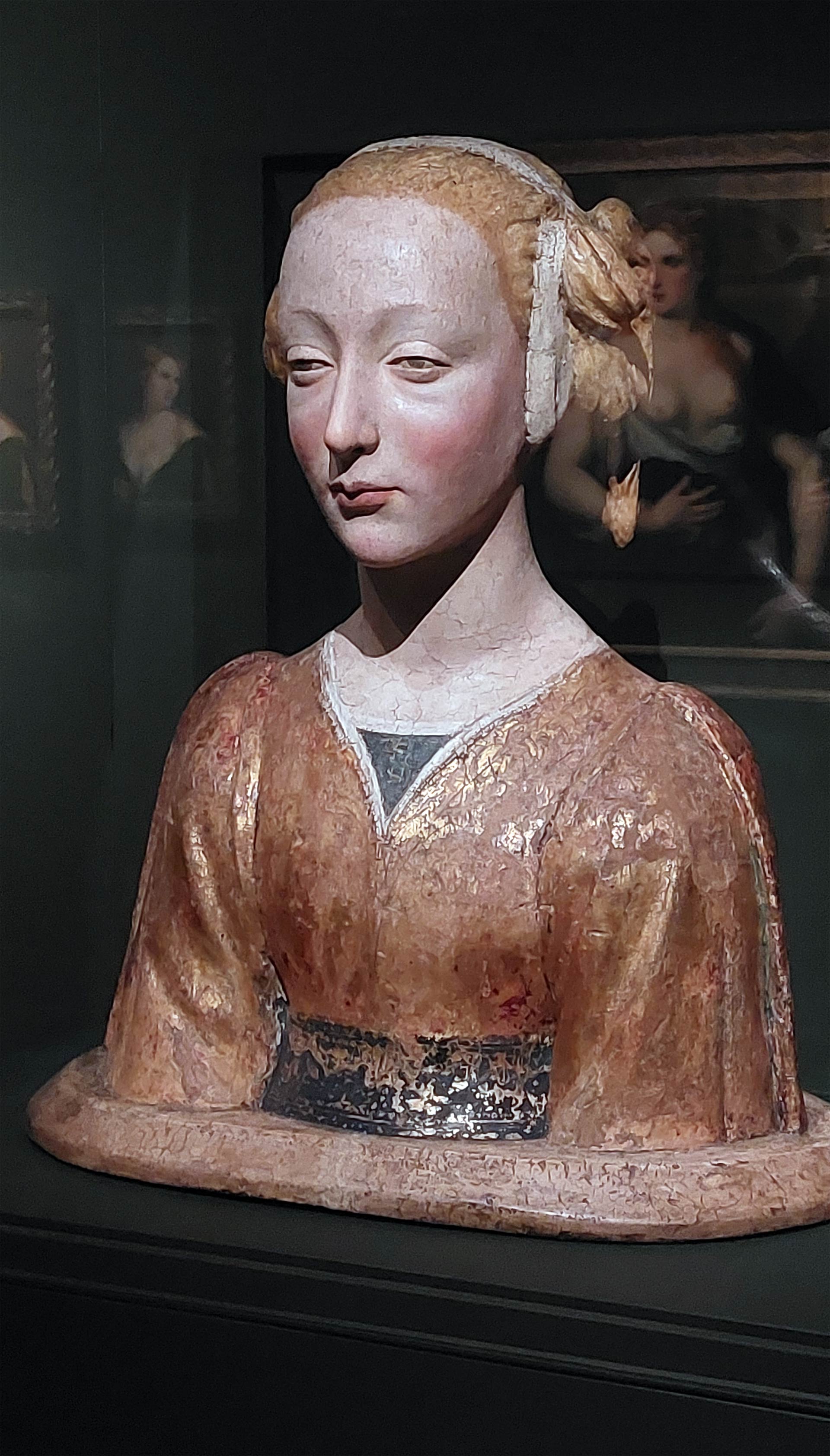 Desiderio da Settignano, Sainte Constance - dite jadis La Belle Florentine, bois peint polychromé, 15ème siècle, Musée du Louvre, département des sculptures, Inv. RF 789, Paris, exposition Bellezza e Bruttezza, BOZAR, 2026, (c) photo Eric Mabille, Boombartstic Art Magazine
