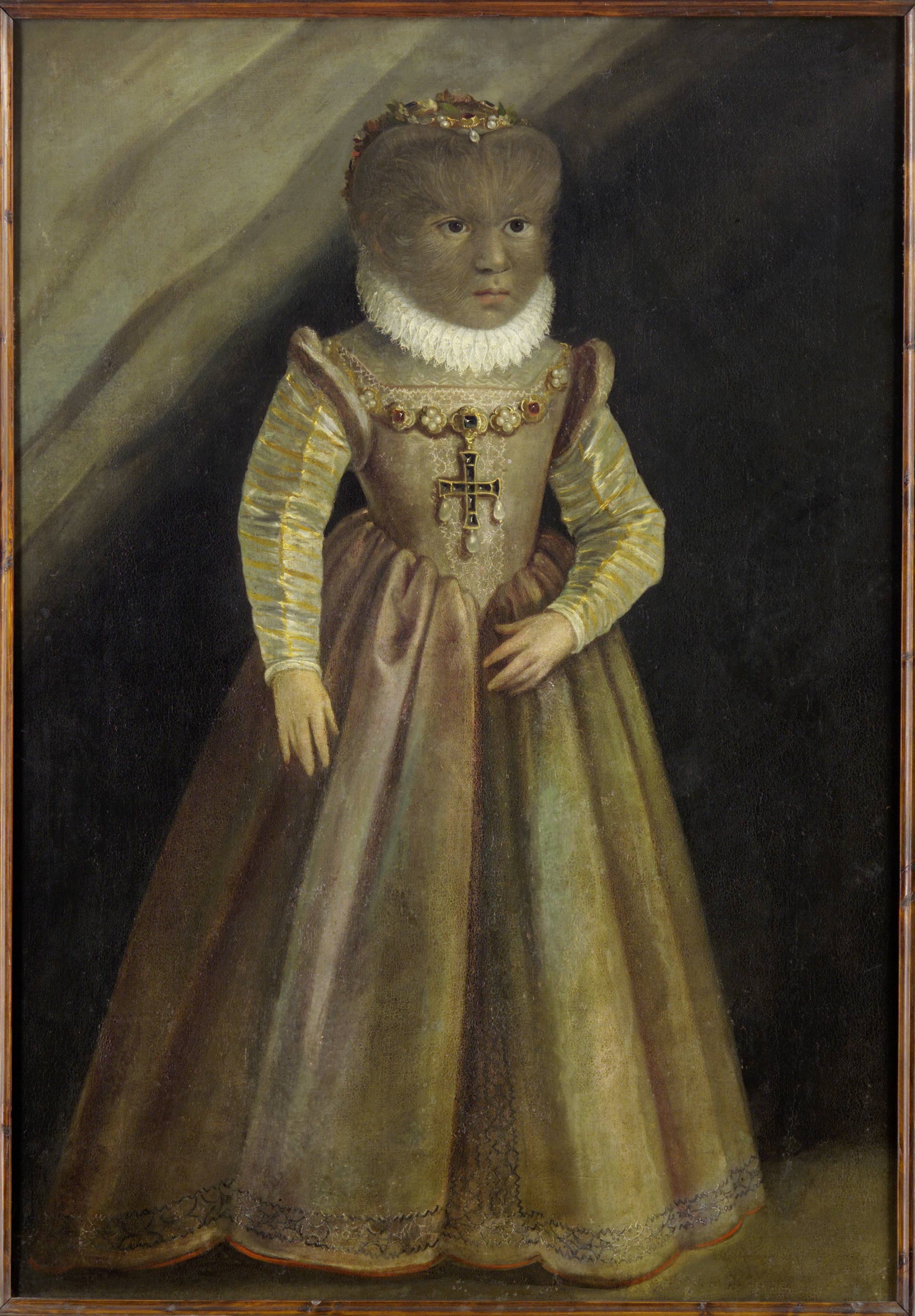 Anonyme, Portrait de Madeleine Gonzáles, ca. 1580, Kunsthistorisches Museum Wien, Gemäldegalerie, inv. GG 8331, Vienne, exposition Bellezza e Bruttezza, BOZAR, 2026, (c) KHM – Museumsverband, Boombartstic Art Magazine