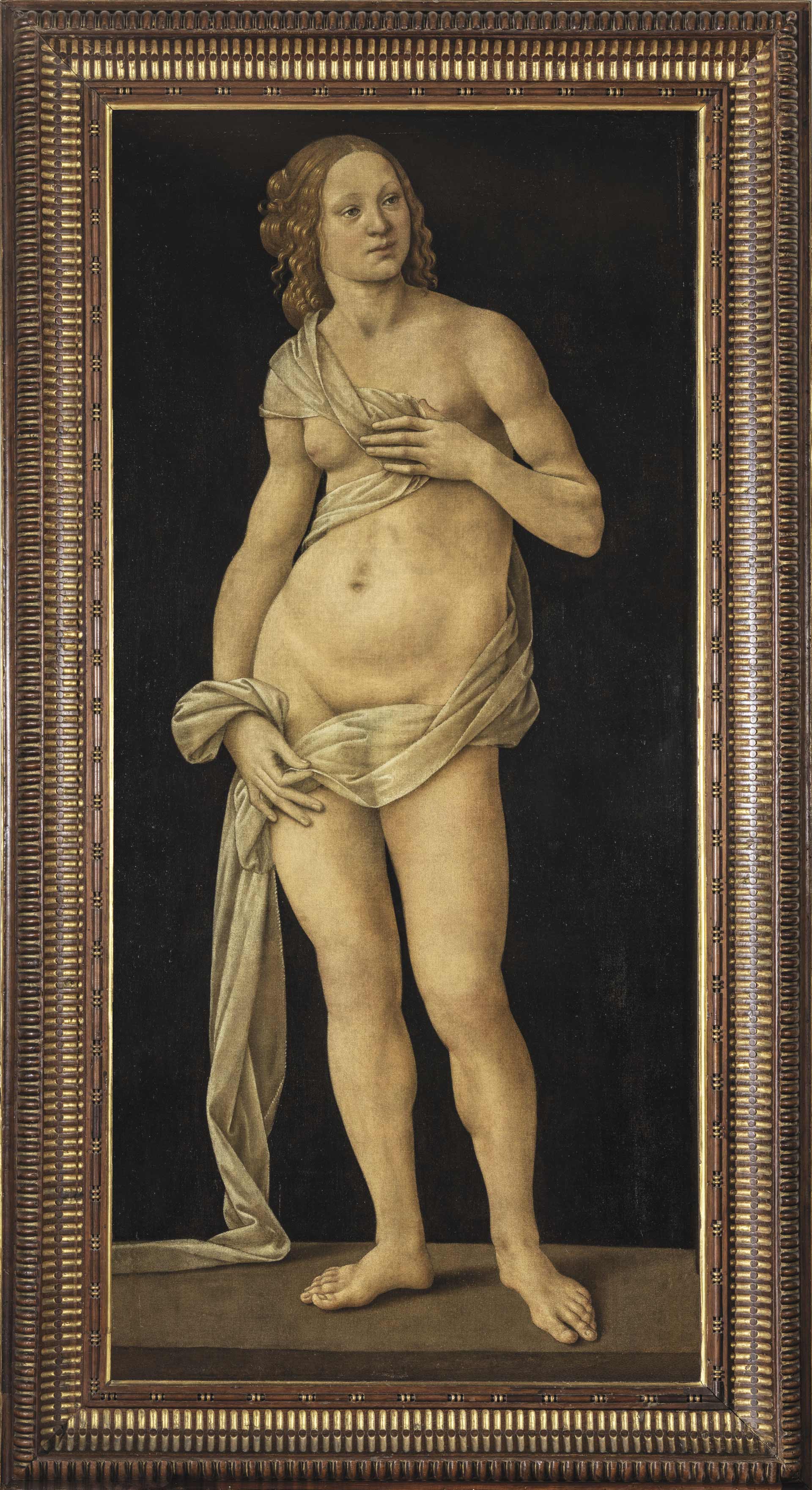 Lorenzo di Credi, Venus, ca. 1490, Gallerie degli Uffizi, Florence, inv. 1890 n. 3094, exposition Bellezza e Bruttezza, BOZAR, Bruxelles, 2026, (c) MiC , (c) photo Gabinetto Fotografico delle Gallerie degli Uffizi