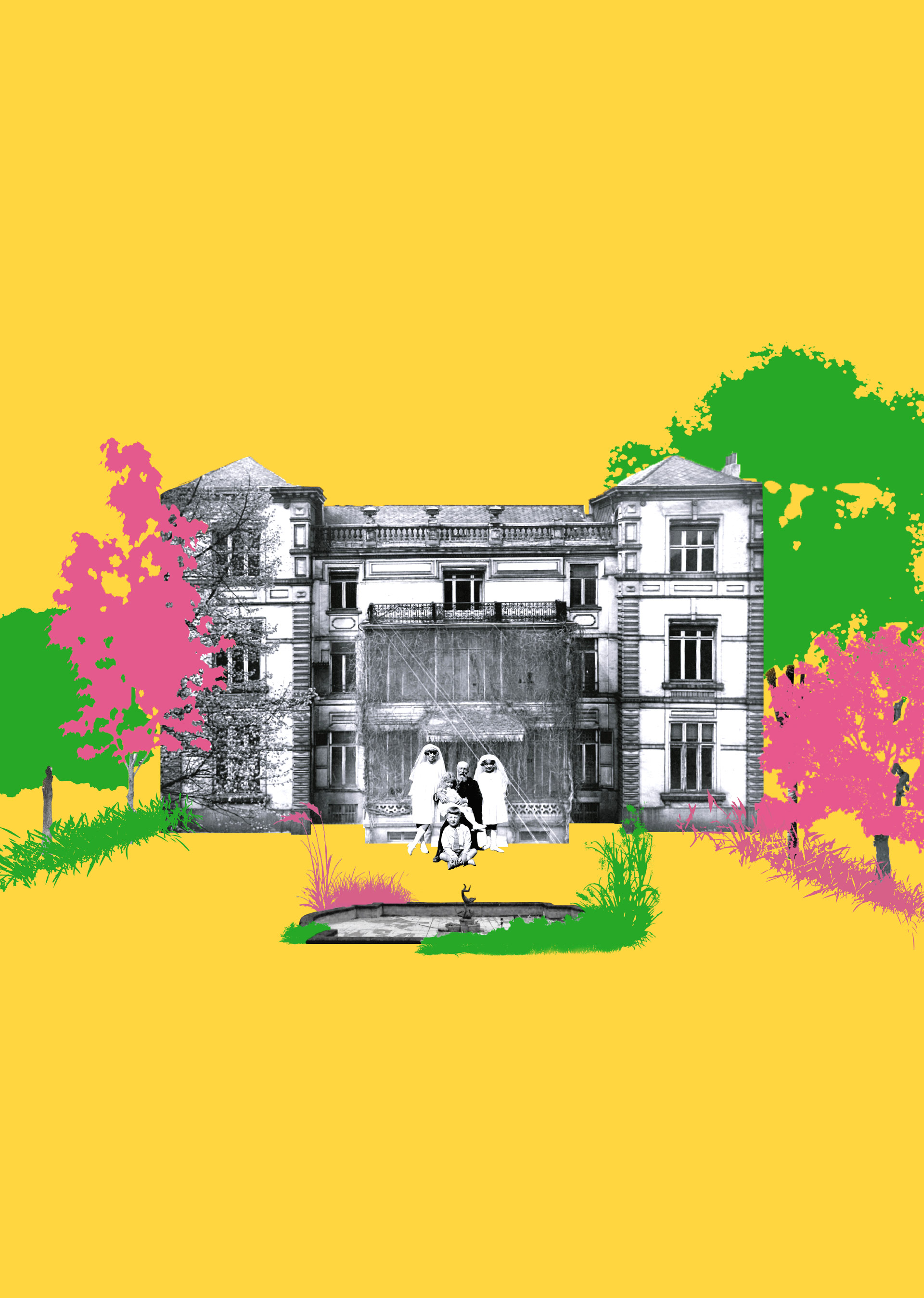 La Maison des Arts de Schaerbeek fête ses 200 ans, expositions Au Jardin, & habiter la Maison, 2026, affiche design (c) Cyprien Gain @Lagainze, agenda avril 2026, Paysages & Jardins, Boombartstic Art Magazine