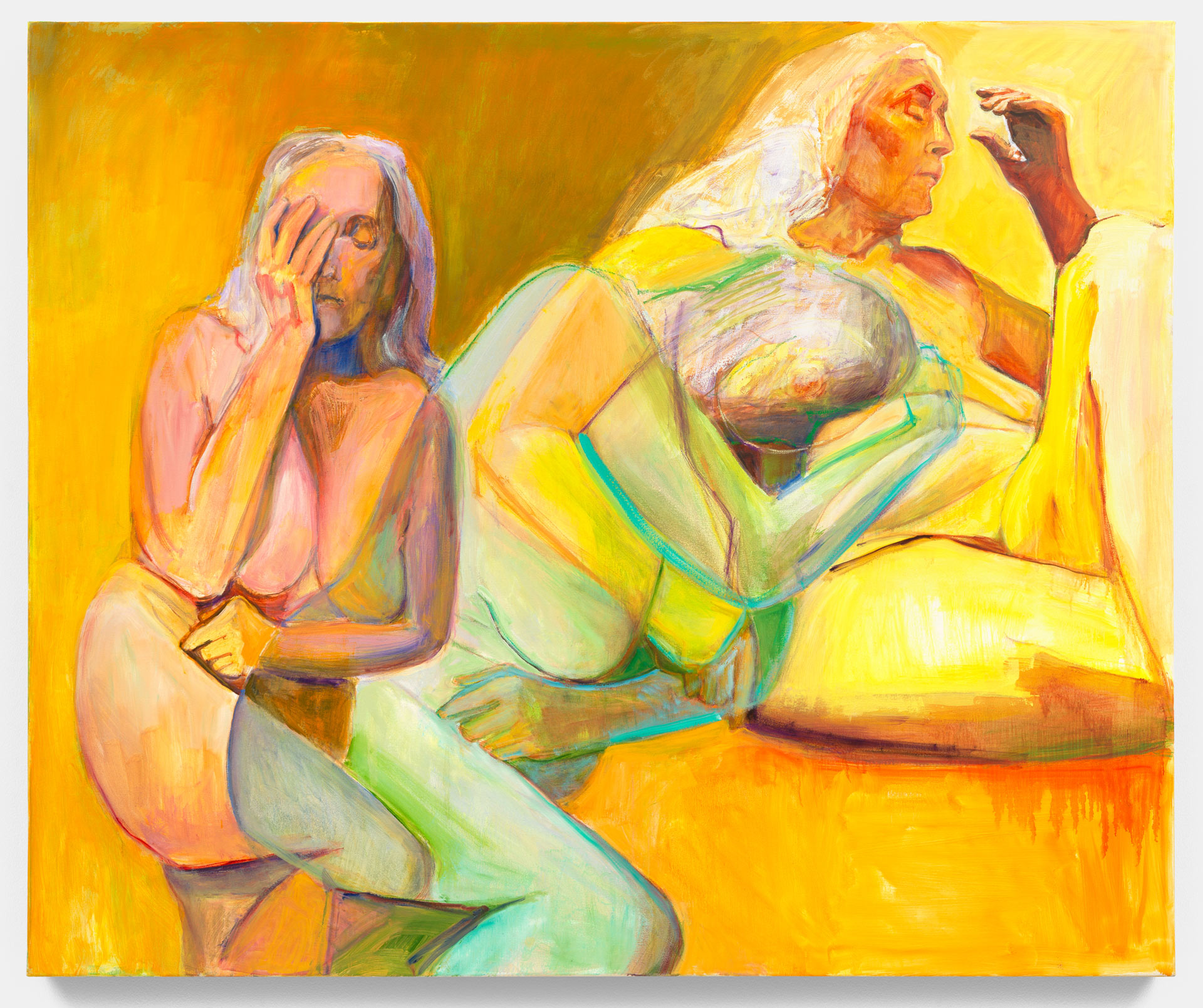 Joan Semmel, Fleshed Out, 2025,huile sur toile, 152.4 x 182.9 cm, exposition Continuities, Xavier Hufkens, 2026, (c) Joan Semmel, (c) photo courtesy Xavier Hufkens, Agenda Boombartstic mai 2026 - Fais-toi Belle | Fais-toi beau, Boombartstic Art Magazine