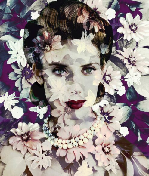 Valérie BELIN, Phlox New Hybrid (with Dahlia Redskin), 2010, Impression pigmentaire sur papier marouflé sur Dibond, 163 x 130 cm (64 3/16 x 51 3/16 in), Pinault Collection, Images E00904, Valérie Belin (c) Adagp, Paris, 2026, Courtesy Galerie Jérôme de Noirmont, Paris, Exposition Picture Perfect, BOZAR, Bruxelles, 2026, Boombartstic Art Magazine