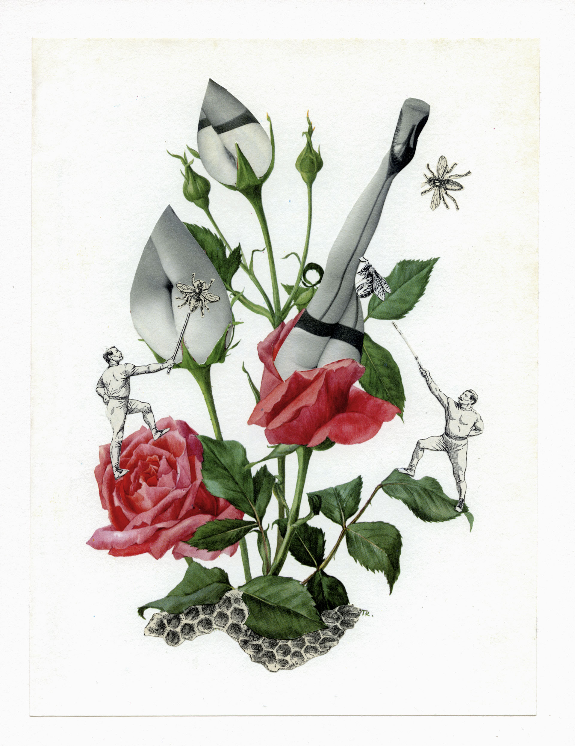 Nathalie Amand, Les Tueurs de la Lune de Miel, 23 X 30 cm, photo-collage, exposition La Botanique, Le Salon d'Art, Bruxelles, 2026, (c) Nathalie Amand, courtesy Le Salon d'Art, Boombartstic Art Magazine