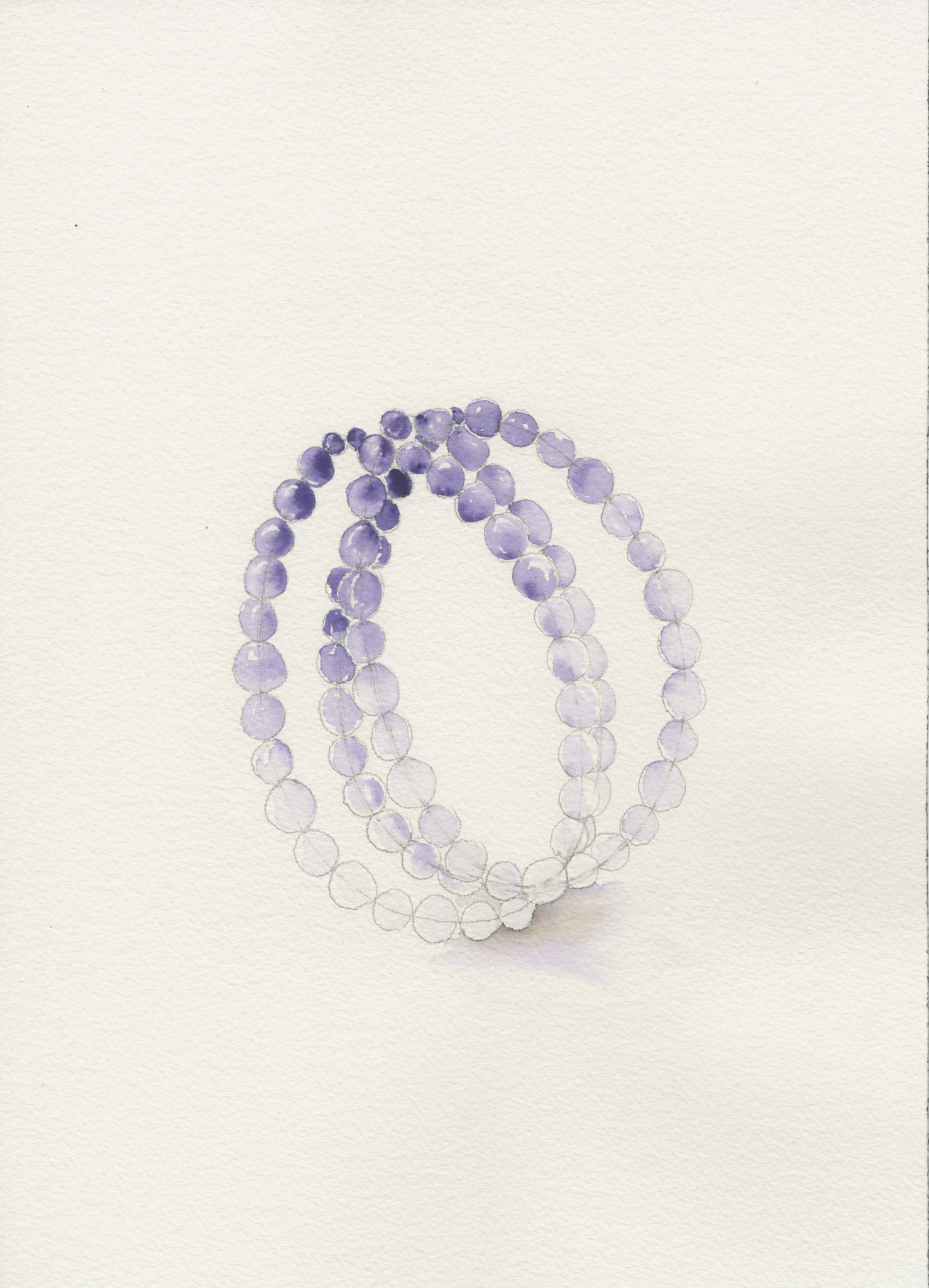 Jean-Michel Othoniel, Purple Lotus , 2015, Aquarelle sur papier, exposition Diary of Happiness, Fondation Boghossian - Villa Empain, 2026, (c) Othoniel Studio, Boombartstic Art Magazine